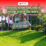SINH VIÊN ĐẠI HỌC BÌNH DƯƠNG CHUNG TAY XÂY DỰNG XÃ HỘI AN TOÀN, NHÂN ÁI