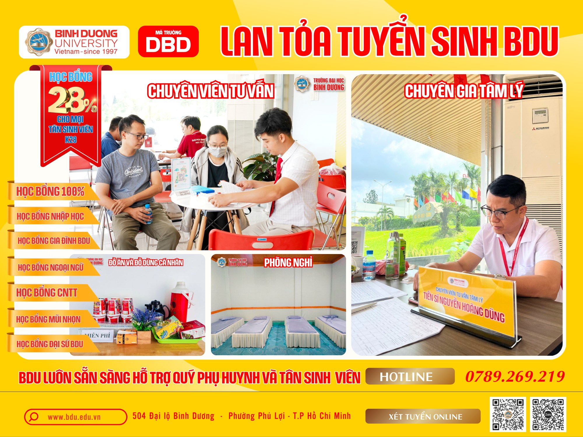 NHỮNG CHÍNH SÁCH ĐẶC BIỆT BDU DÀNH TẶNG K28