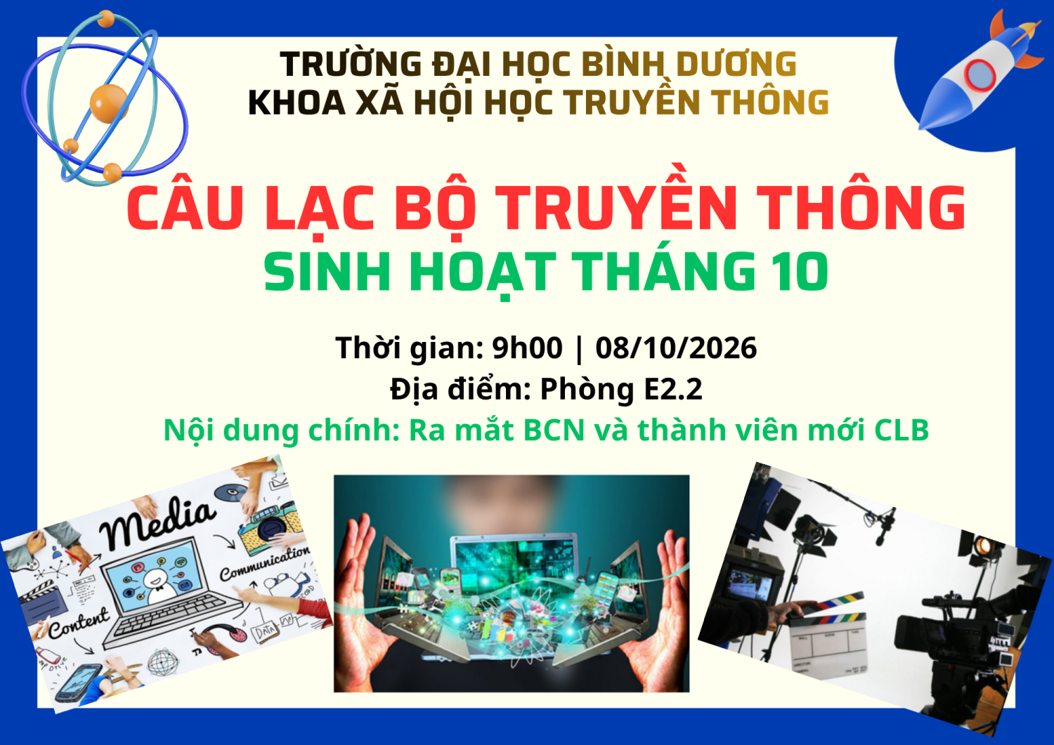RA MẮT BAN CHỦ NHIỆM CLB TRUYỀN THÔNG KHOA XÃ HỘI HỌC TRUYỀN THÔNG (BDU)